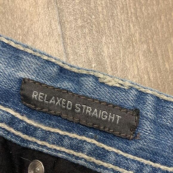 Mens CJ Black Relaxed Straight Distressed Jeans‎ - Picture 6 of 7